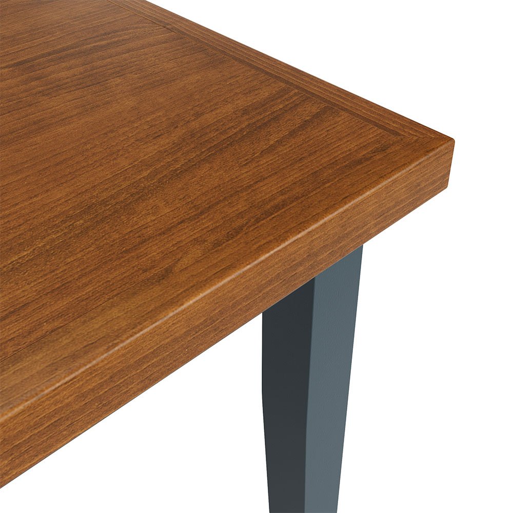 Mesa em Madeira Maciça Quadrada 4 Lugares - 80 x 80cm - Azul Petróleo